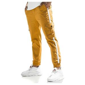 Pantaloni chino jogger pentru barbati camel DJ/5580 imagine