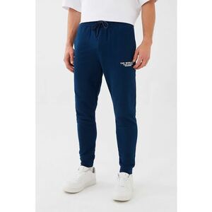 Pantaloni de trening din amestec de bumbac cu talie elastica imagine