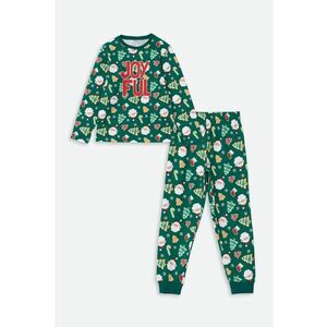 Pijama cu pantaloni lungi si imprimeu tematic de Craciun imagine