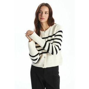 Cardigan tricotat cu model in dungi imagine