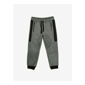 Pantaloni de trening cu snur de ajustare si model uni imagine