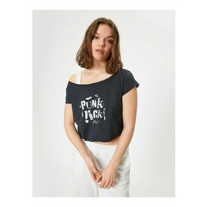 Tricou crop din bumbac imagine