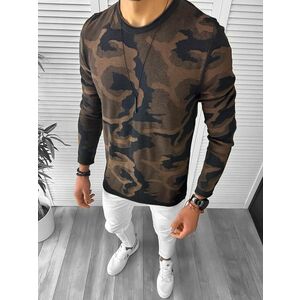 Bluza barbati maro slim fit T3705 38-1.2 imagine