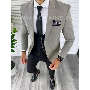 Sacou barbati in carouri slim fit B5009 80-2 imagine