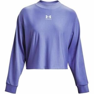 Under Armour UA RIVAL TERRY OVERSIZED CRW Tricou de antrenament femei, albastru, mărime imagine