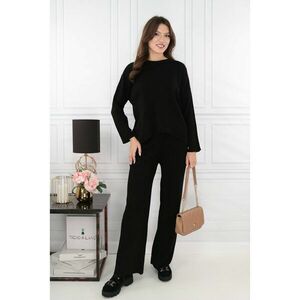 Compleu - bluza si pantaloni din tricot negru imagine