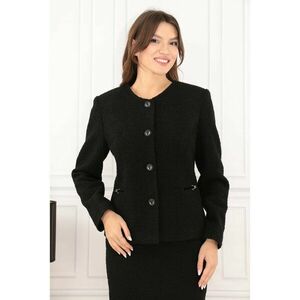 Sacou elegant din stofa bucle neagra imagine