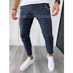 Pantaloni barbati casual regular fit in carouri B1732 S1-3 imagine