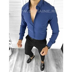 Camasa barbati slim fit bleumarin B5341 6-4.3 imagine