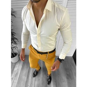 Camasa barbati slim fit crem 12658 BATAL W5 imagine