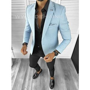 Sacou barbati blue slim fit B8286 D0 imagine