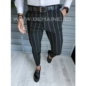 Pantaloni barbati eleganti negri in dungi B1301 i5-2.3 imagine