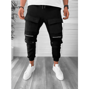 Pantaloni de trening negri conici K147 D10-2 imagine