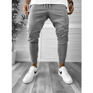 Pantaloni de trening gri conici 12355 P18-6.1 imagine