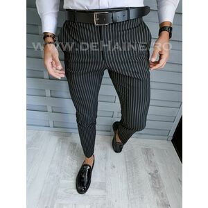 Pantaloni barbati eleganti negri B1810 P18-5.2 imagine