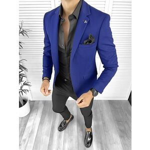 Sacou barbati bleumarin slim fit b8335E 117-4 imagine