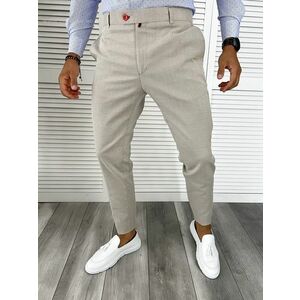 Pantaloni barbati eleganti bej cu mic defect DEF552 D2-5.3 imagine