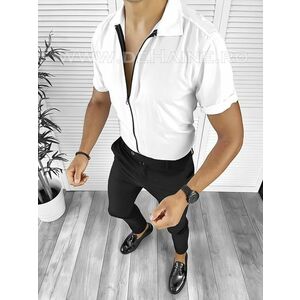 Camasa barbati casual alba slim fit B8411 P20-1.3 imagine