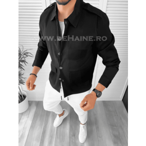 Camasa barbati neagra slim fit B7805 O2-4.2 imagine