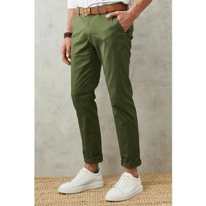 Pantaloni chino slim fit cu talie medie imagine