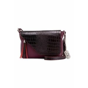 Geanta crossbody de piele cu fermoar decorativ imagine