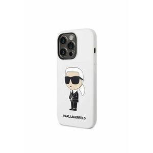 Husa de protectie Liquid Silicone Ikonik NFT pentru iPhone 14 Pro - Alb imagine