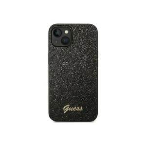 Husa de protectie PC/TPU Glitter Flakes Metal Logo pentru iPhone 14 Pro - Negru imagine