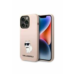 Husa de protectie Liquid Silicone Choupette NFT pentru iPhone 14 Pro Max - Roz imagine