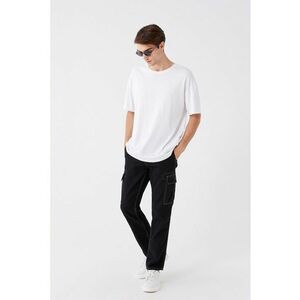 Pantaloni cargo din amestec de bumbac cu cusaturi contrastante imagine