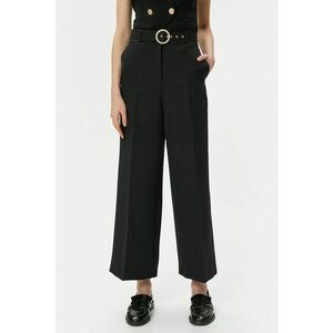 Pantaloni culotte cu croiala ampla si curea imagine