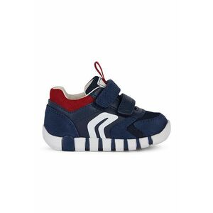 Pantofi sport cu velcro - model colorblock si garnituri din piele intoarsa imagine