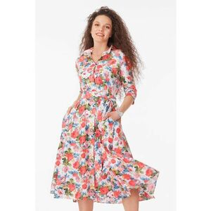 Rochie-camasa evazata cu cordon in talie imagine