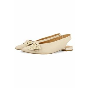 Balerini de piele slingback cu varf ascutit imagine