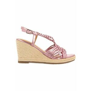 Sandale wedge de piele cu design impletit Gilde imagine