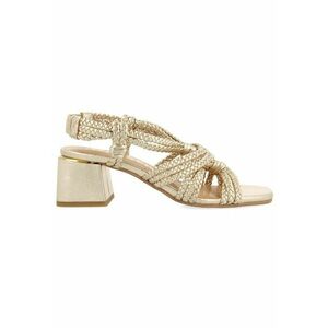 Sandale slingback de piele - cu toc masiv imagine