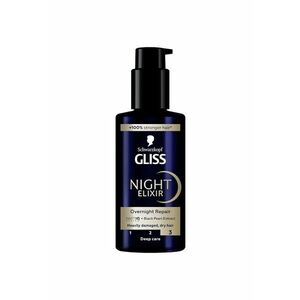 Ser tratament pentru par foarte deteriorat si uscat - Schwarzkopf Night Elixir Overnight Repair - 100ml imagine