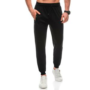 Pantaloni uni de trening cu buzunare laterale imagine