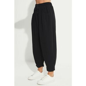 Pantaloni de trening cu talie inalta si ajustabila imagine