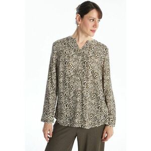 Bluza cu decolteu in V si animal print imagine