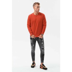 Bluza sport regular fit cu decolteu la baza gatului - Portocaliu stins - imagine