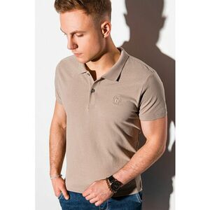 Tricou polo din bumbac cu model pique imagine