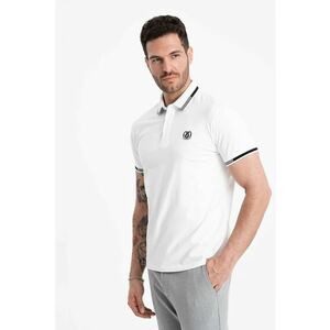 Tricou polo cu benzi constrastante imagine