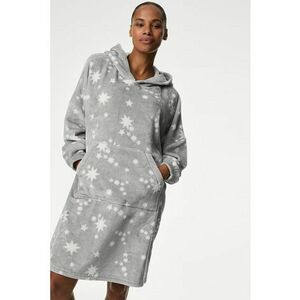 Rochie-hanorac supradimensionata de casa cu imprimeu stea imagine