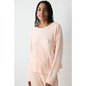 Bluza de pijama striata cu maneci cazute imagine