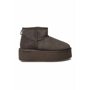 Cizme flatform de piele intoarsa - fara inchidere Stinger imagine