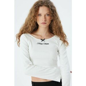 Bluza crop striata imagine