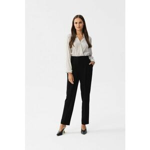 Pantaloni eleganti cu talie inalta - Negru - imagine