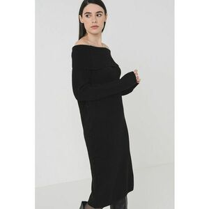 Rochie midi cu decolteu pe umeri imagine