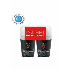 Pachet Homme : Deodorant roll-on pentru barbati cu efect de lunga durata Control Extrem 72h - 2x50 ml imagine