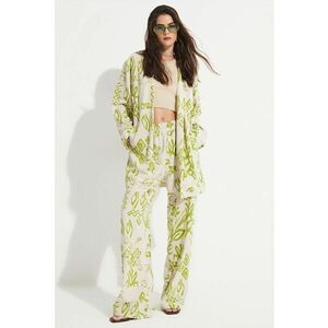 Pantaloni si camasa din amestec de in cu model - 2 Piese imagine
